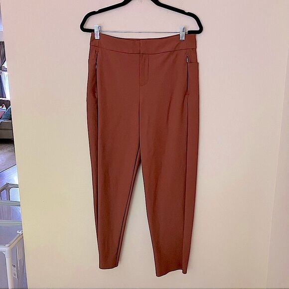 Athleta Women’s Burnt Orange Stellar Skinny Trouser in Ancient Mahogany Size 10 - Picture 4 of 11